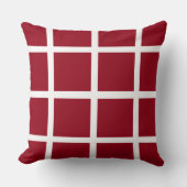 Coussin Vitre blanche des jours d'école rouges (Recto)