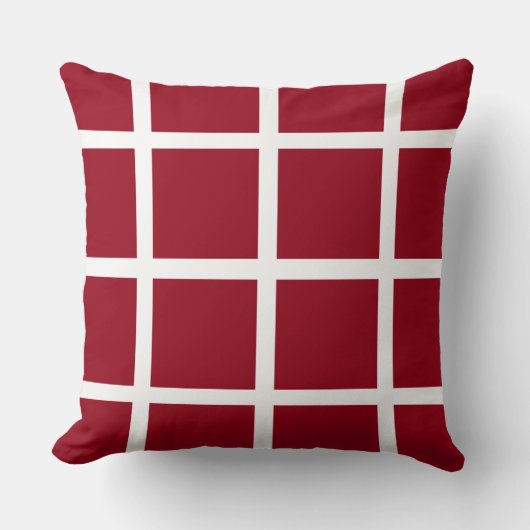 Coussin Vitre blanche des jours d'école rouges (Recto)