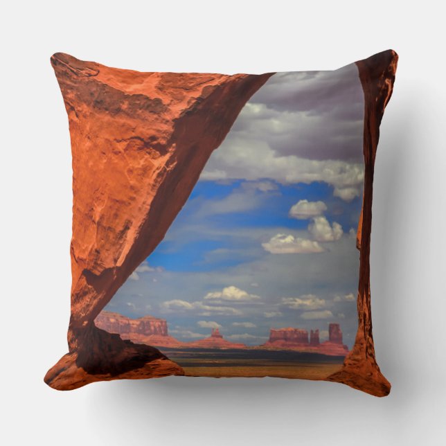 Coussin Vitrine rocheuse de Monument Valley, AZ (Recto)