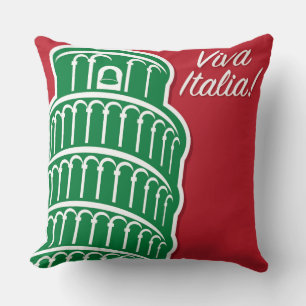 Coussin Viva Italia Tricolor Tour de Pise