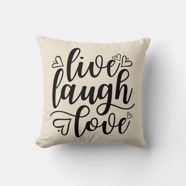 Coussin Vivent l'amour de rire (Recto)