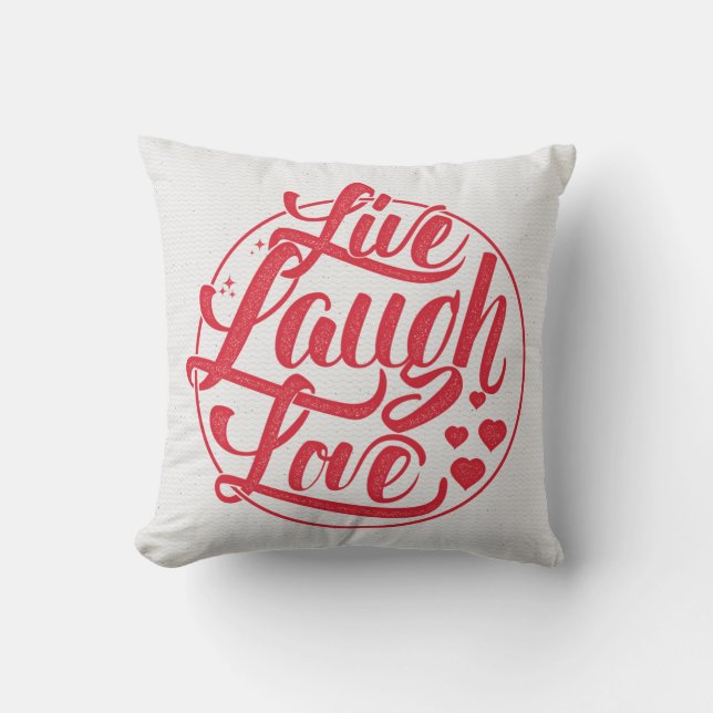 Coussin Vivent l'amour de rire (Recto)