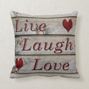Coussin Vivent l'amour de rire du côté d'une grange