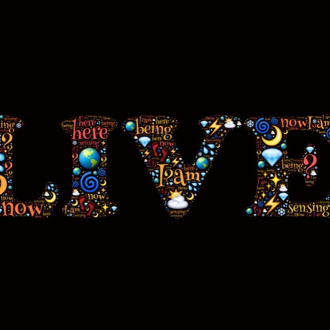 Coussin Vivez Dans L'Art Word Inspirationnel Actuel (Créateur téléchargé)