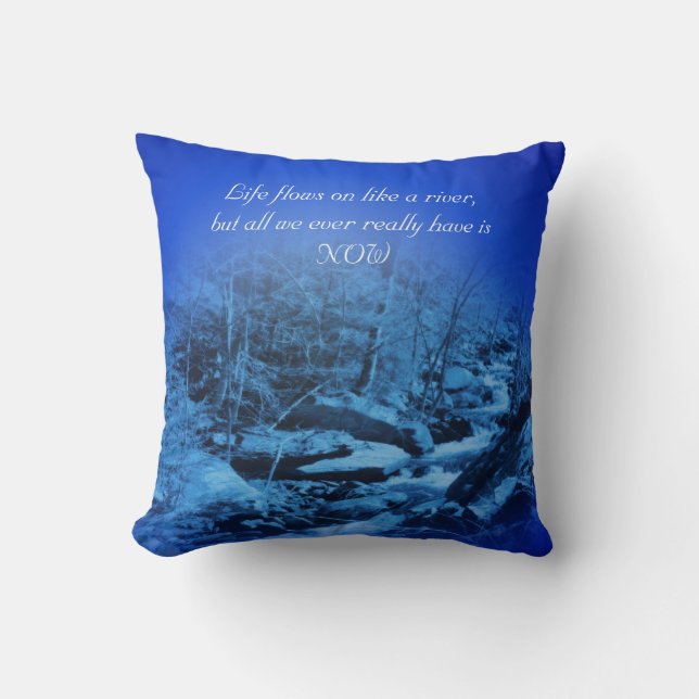 Coussin Vivez Dans L'Inspirationnel Actuel (Recto)