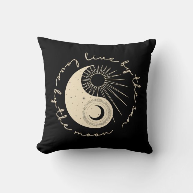 Coussin Vivez par l'Amour du Soleil par la Lune Céleste No (Recto)