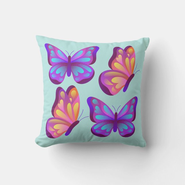 Coussin Vivid Butterfly Pop Pillow (Recto)