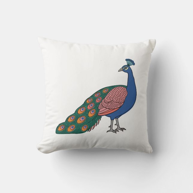 Coussin Vivid Humble Peacock  (Recto)