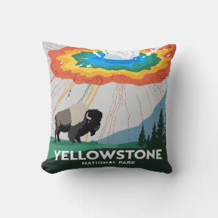 Coussin Vivid Parc national Yellowstone Lancer l'oreiller