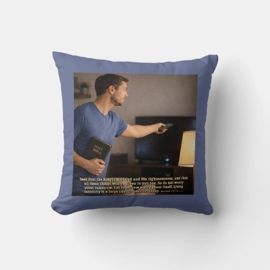 Coussin Vivre fidèlement suffit (Recto)