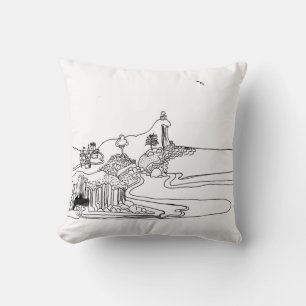 Coussin Vivre, l'amour, le rêve, la mouche - petit philoso