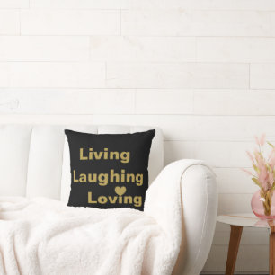 Coussin Vivre, rire, aimer