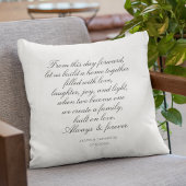 Coussin Voeux mariages Calligraphie personnalisée Nouveaux