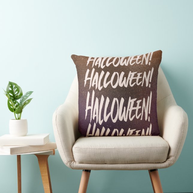 Coussin Voici la décoration d'Halloween (Chaise)