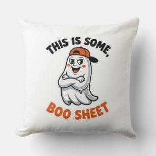 Coussin Voici Le Costume D'Halloween Super Ghost En Feuill