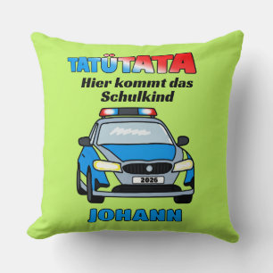 Coussin Voici l'enfant scolarisé - Police Tatütata