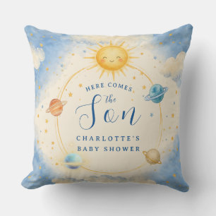 Coussin Voici venir le fils Baby Boy Shower