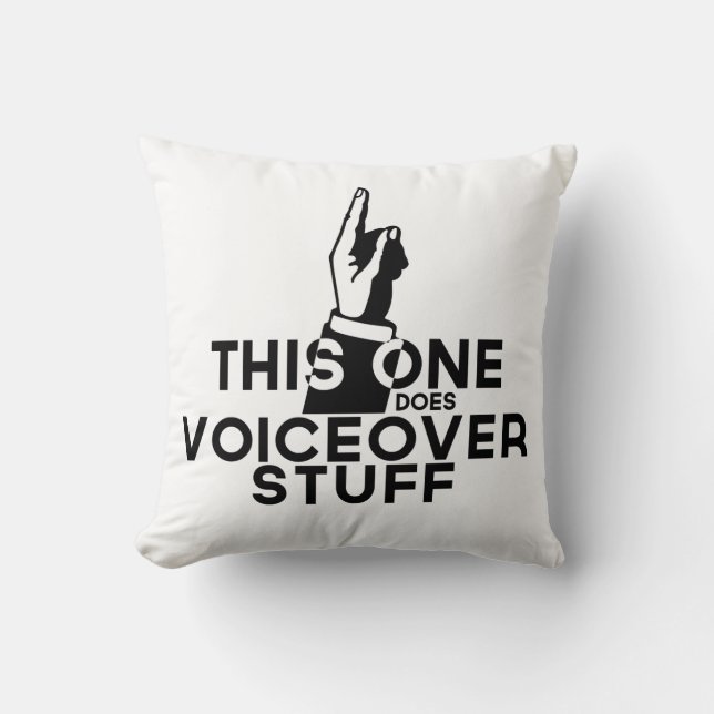 Coussin Voicover Drôle - Vintage Celui-Ci Fait Voiceovers (Recto)