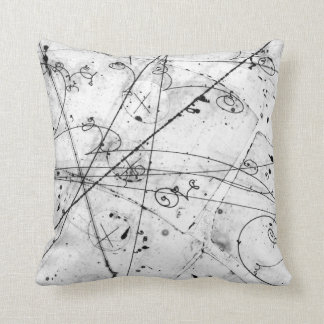Coussin Voies vintages de physique de Partice sur le blanc