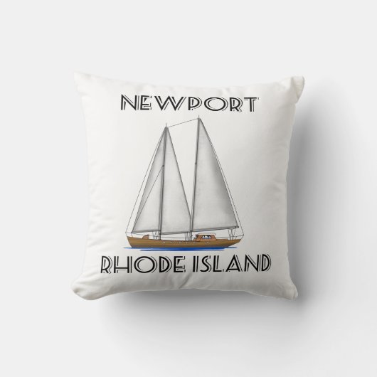 Coussin Voile de Newport Rhode Island (Recto)