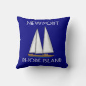 Coussin Voile de Newport Rhode Island (Verso)