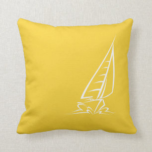 Coussin Voile jaune