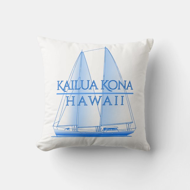 Coussin Voile nautique côtière de Kailua Kona (Recto)