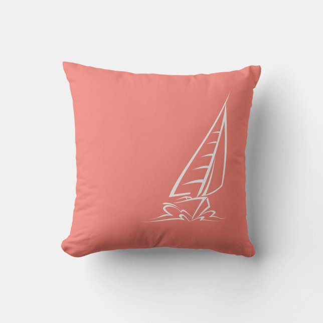 Coussin Voile rose corail (Recto)