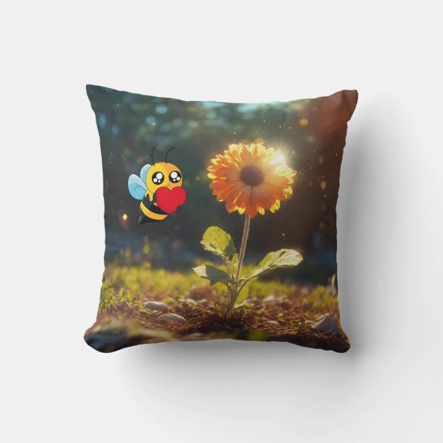 Coussin Voir mon abeille ! (Recto)
