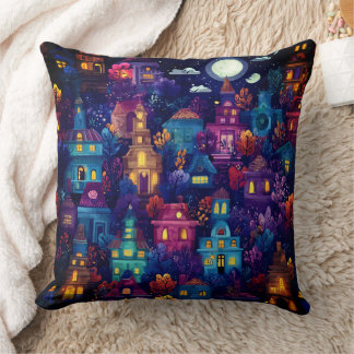 Coussin Voisinage de la saison éffrayante à la nuit
