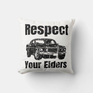 Coussin Voiture amusante - Respect Vintage Vos Aînés Class