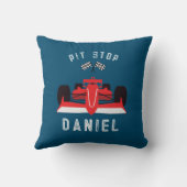 Coussin Voiture de course rouge mignonne (Verso)