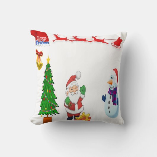 Coussin Voiture de rennes père Noël (Recto)