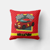 Coussin Voiture Red Race; Scarlet Red Strips (Verso)