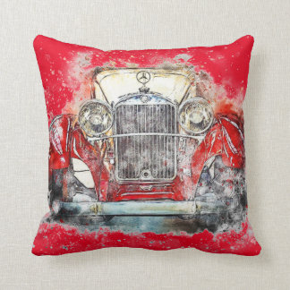 Coussin Voiture rouge vintage
