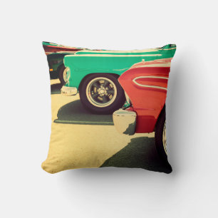 Coussin Voitures classiques garées dans une voiture à rame