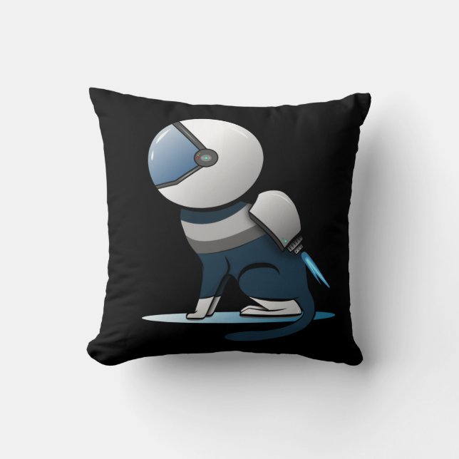 Coussin Vol d'astronaute de chats spatiaux (Recto)