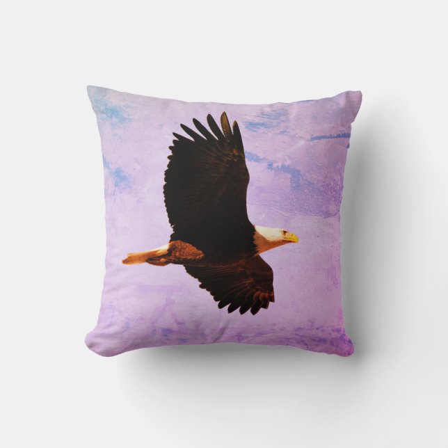 Coussin Vol de rêve de Bald Eagle (Recto)
