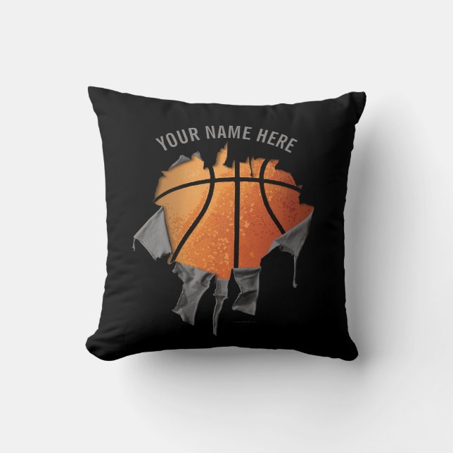 Coussin Volet de basketball déchirée (Recto)