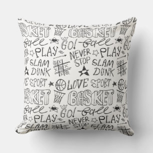 Coussin Volet de basketball Jeu d'oreiller 20 po x 20 po