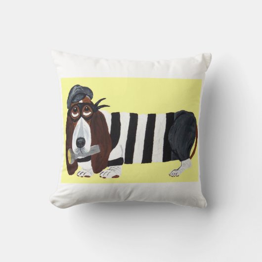 Coussin Voleur Basset Hound (Recto)