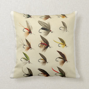 Coussin Voleurs de truites lancent l'oreiller