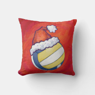 Coussin Volley-ball avec Casquette de Noël