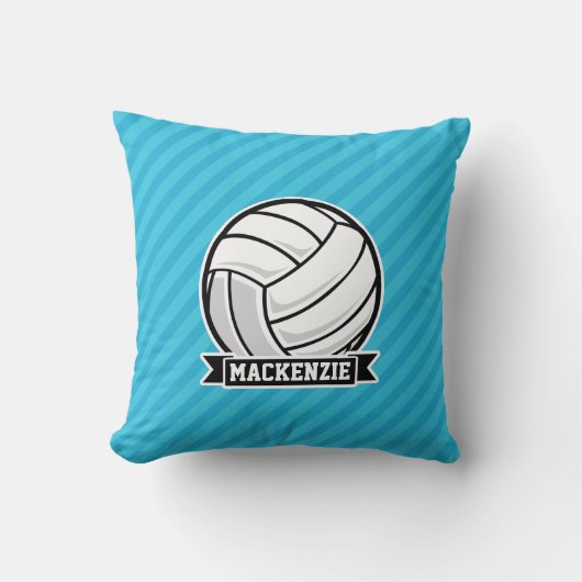 Coussin Volley-ball ; Bleu ciel (Recto)