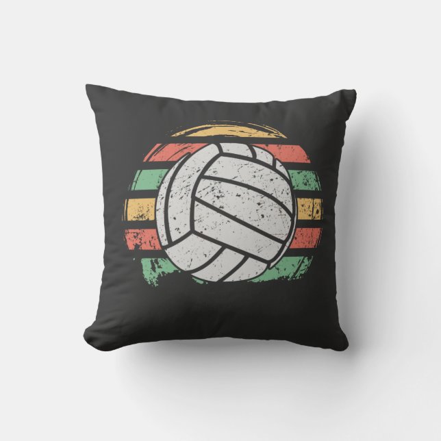Coussin Volley-ball Vintage rétro (Recto)