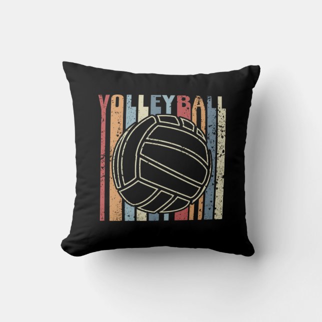 Coussin Volley-ball Vintage rétro (Recto)