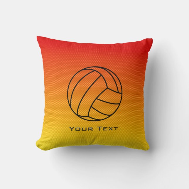 Coussin Volleyball jaune-orange (Recto)
