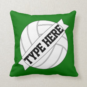 Coussin Volleyball Team Custom Text & Color Thlow Pillow