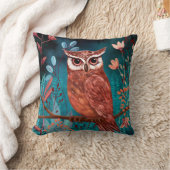 Coussin Vom Künstler handillustrierte Eule – Boho Natur (Couverture)