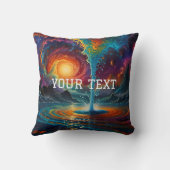 Coussin Vortex Cosmique Psychédélique - Art Abstrait étonn (Verso)